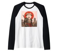 Samoyed Samurai Warrior Vintage Japanese Ukiyo-e Dog Lover Raglan Baseball Tee