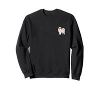 Samoyed Womens Cute Watercolor Badge Patch Sweatshirt