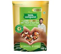 sampann Luxe Dry Fruit & Nut Mix, 200g, Source of Protein, Magnesium & Phosphorus, Rich in Dietary Fiber, Flavourful & Crunchy Snack, Almonds, Cashews, Green Raisins, Black Raisins.