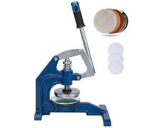 Sample Cutter, Circle Sampler Cutting Machine with 3 Fiberglass Board, Hand Pressure Sampling Knife, 100cm² Round Sample Cutter for Fabric, Carpet, Paper, Foam, Leather Sampling(Blue)