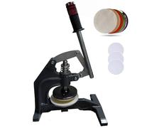 Sample Cutter, Circle Sampler Cutting Machine with 3 Fiberglass Board, Hand Pressure Sampling Knife, 100cm² Round Sample Cutter for Fabric, Carpet, Paper, Foam, Leather Sampling(Black)