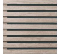 Sample Dark Wood Slat Effect Wallpaper Brown Modern Contemporary
