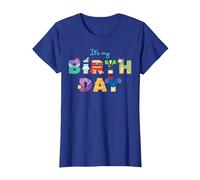 SAMPLE Disney Princess It's My Birthday Big Character Letter T-Shirt, Women, Royal Blue, Medium