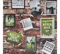 **Sample Graham & Brown Any Room Football Brick Paste The Paper Multicoloured Wallpaper