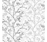 ** Sample Superfresco Easy Paste The Wall Textured Gysophila Silver Luxury Wallpaper
