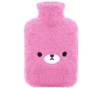samply Hot Water Bottle with Cute Cover,2L Hot Water Bag for Hot and Cold Compress, Hand Feet Warmer,Neck and Shoulder Pain Relief, Purple Bear