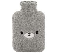 samply Hot Water Bottle with Cute Cover,2L Hot Water Bag for Hot and Cold Compress, Hand Feet Warmer,Neck and Shoulder Pain Relief, Grey Bear