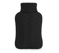 samply Hot Water Bottle with Knitted Cover, 2L Hot Water Bag for Hot and Cold Compress, Hand Feet Warmer, Neck and Shoulder Pain relief, Black