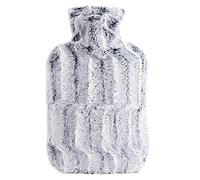 samply Hot Water Bottle with Luxury Cosy Faux Fur Cover, 2L Hot Water Bag for Hand Feet Warmer, Neck and Shoulder Pain Relief,Navy Blue