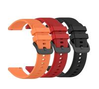 SAMPOW 3 Packs Watch Bands Designed for SyncUP Watch 3 2 1 Cosmo JrTrack 5 4 3 2 1 Silicone Wristband for T-Mobile SyncUP Kids Watch ((Black+red+yellow))
