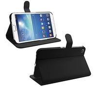 Samrick Executive Specially Designed Leather Book Folio Wallet Case with Exclusive Viewing Stand/Screen Protector/Foil/Film/Guard/Microfibre Cloth/High Capacitive Mini Stylus Pen for 8 inch Samsung Galaxy Tab 3 P8200 - Black