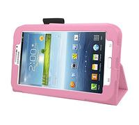 Samrick Executive Specially Designed Leather Book Folio Wallet Case with Exclusive Viewing Stand, Screen Protector, Microfiber Cloth, High Capacitive Stylus Pen for 7 inch Samsung Galaxy Tab 3 P3200/P3210 - Baby Light Pink