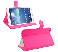 Samrick Executive Specially Designed Leather Book Folio Wallet Case with Exclusive Viewing Stand/Screen Protector/Foil/Film/Guard/Microfibre Cloth/High Capacitive Stylus Pen for 8 inch Samsung Galaxy Tab 3 P8200 - Pink