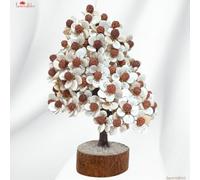 Samriidhhii Rudraksha Gomti Chakra Tree Beads for Positive Energy, Good Health & Wealth, Good Luck & Prosperity Tree for Home Decor, Office Table, Living Room, Best for Gifts (501 Beads)