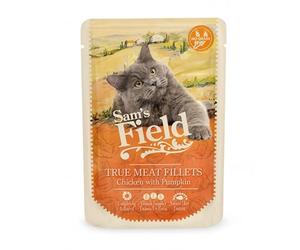 Sam's Field Wet Cat Food 24 Bags x 85g (Chicken and Pumpkin)