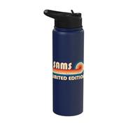 SAMS Retro 70s 80s Sunset Stripe Stainless Steel Insulated Water Bottle