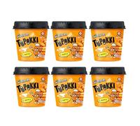 SamSam Instant Tteokbokki Topokki Korean Rice Cakes Chewy Street Snack, 7 Flavours, Carbonara, Cheese, Curry, Garlic Teriyaki, Jjajang, Rose, Original Sweet & Spicy (Pack of 6, Curry)