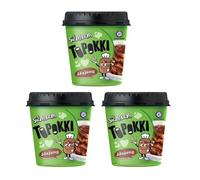 SamSam Instant Tteokbokki Topokki Korean Rice Cakes Chewy Street Snack, Carbonara, Cheese, Curry, Garlic Teriyaki, Jjajang, Rose, Original Sweet&Spicy (Pack of 3, Jjajang)