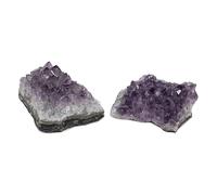 SAMSARI 0.75 to 0.6kg Natural Amethyst Druze Cluster - Raw Crystal Geodes for Meditation, Reiki & Home Decoration - Spiritual Healing Stones - Hand Picked from Uruguay