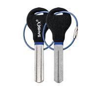 SAMSFX Fishing Hook Sharpener Hook File for Fishing Diamond File with Handle Portable Double Sided Fine and Medium Grits for Men (Black & Blue)