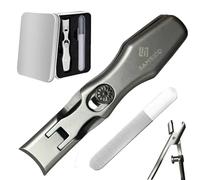 SAMSIDD Premium Nail Clippers Catcher for Men & Women Heavy Duty, Precision Cutting Tool for Fingernails & Toenails, Durable Stainless Steel, Ergonomic Design for Easy Use