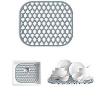 SAMSIER Silicone Sink Protectors for Kitchen Sink, Multiple Sizes Mats Grids for Bottom of Farmhouse Stainless Steel Porcelain Sink (14”x12”/35.6x30.5 cm)