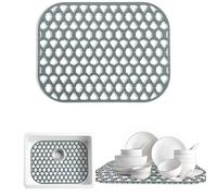 SAMSIER Silicone Sink Protectors for Kitchen Sink, Multiple Sizes Mats Grids for Bottom of Farmhouse Stainless Steel Porcelain Sink (16.7”x12.5”/42.4x31.8 cm)