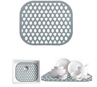 SAMSIER Silicone Sink Protectors for Kitchen Sink, Multiple Sizes Mats Grids for Bottom of Farmhouse Stainless Steel Porcelain Sink (13”x11”/33x28 cm)