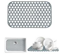 SAMSIER Sink Protectors for Kitchen Sink, Kitchen Sink Accessory - Silicone Mats Grid for Stainless Steel Strainer Bottom of Farmhouse Porcelain sinks (25”x15.7”)