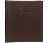 Samsill 1" Recipe Binder 8.5x11, 3 Ring Book to Hold All Your Recipes and Cards, Brown Family Script Design