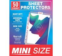 Samsill 50 Pack Playbill Protectors, Clear Heavyweight Mini Sheet Protectors 5.5" x 8.5" Fits Modern to Mid 80's Playbills