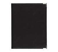 Samsill Classic Collection Business Padfolio/Executive Portfolio, Faux Leather & Brass Corners, Resume Document Organizer, 8.5 x 11 Writing Pad, Black