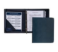 Samsill Classic Professional 3 Ring Zippered Binder, 2 Inch Round Ring, Portfolio Organizer for 8.5x11” Documents, Binder with Zipper, Silver Corner Accents, Navy