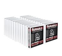 Samsill Durable 1 Inch Binder, Made in The USA, D Ring Customizable Clear View Cover, White, 24 Pack, Each Holds 220 Pages