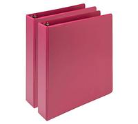 Samsill Earth’s Choice™, Durable Fashion Color 3 Ring View Binder, 1.5 Inch Round Ring, Up to 25% Plant Based Plastic, Eco-Friendly, USDA Certified Biobased, Pink Berry, Value 2 Pack