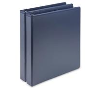 Samsill Earth's Choice, 1-Inch Durable D-Ring View Binder 2 Pack, USDA Certified Biobased, Eco-Friendly, Indigo Blue