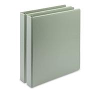 Samsill Earth's Choice, 1-Inch Durable D-Ring View Binder 2 Pack, USDA Certified Biobased, Eco-Friendly, Sage Green
