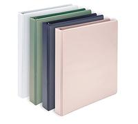 Samsill Earth's Choice, 1-Inch Durable D-Ring View Binder 4 Pack, USDA Certified Biobased, Eco-Friendly, Boho Assortment