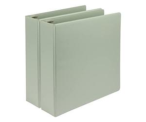 Samsill Earth's Choice, 2-Inch Durable D-Ring View Binder 2 Pack, USDA Certified Biobased, Eco-Friendly, Sage Green