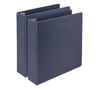 Samsill Plant-Based 2 Inch Durable D-Ring, Made in USA, View Binder, Eco-Friendly, USDA Certified Biobased, 2 Pack, Indigo Blue