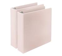 Samsill Plant-Based 2 Inch Durable D-Ring, Made in USA, View Binder, Eco-Friendly, USDA Certified Biobased, 2 Pack, Rose