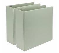 Samsill Plant-Based 3 Inch Durable D-Ring, Made in USA, View Binder, Eco-Friendly, USDA Certified Biobased, 2 Pack, Sage Green