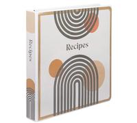 Samsill Recipe Folder Full Page 8.5 x 11 kit, 1 inch D-Ring, mid Century Design
