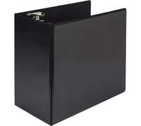 Samsill Titan Extra Large 6 Inch 3 Ring View Binder - Non-Stick Customizable Clear View Cover - Locking D-Ring - Holds Over 1250 Sheets - Black