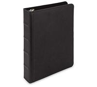 Samsill Vintage 1 Inch 3 Ring Professional Binder Organizer/Holds 8.5" x 11" Sheets and Sheet Protectors/Planner Binder/Book Binder/Look and Feel of Black Antique Leather