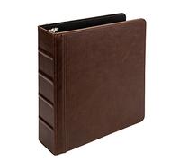 Samsill Vintage 2" Mini 3 Ring Binder, 9.1" x 9.25" Fits 8.5" x 5.5" Paper and Recipe Sheets, Brown