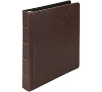 Samsill Vintage Hardback Book Binder/Organizer/Planner - Dark Brown (No Zipper, Letter Size)