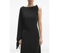 SAMSOE SAMSOE asymmetric-neckline one-sleeve midi dress - Black XS-S