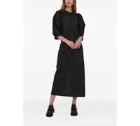 SAMSOE SAMSOE puff-sleeve midi dress - Black XS