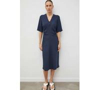 SAMSOE SAMSOE Samailey V-neck gathered midi dress - Blue XS
